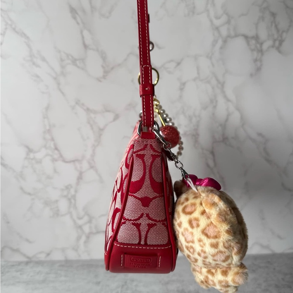 Red Cherry Coach Demi Shoulder Bag - Picture 7 of 9